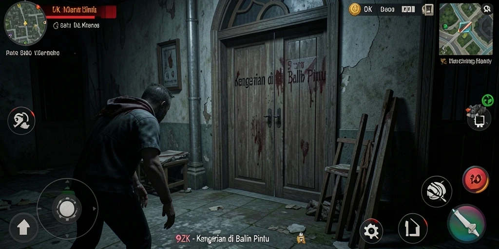 Tangkapan layar gameplay <strong>9ZK</strong> menampilkan momen-momen menegangkan yang membangkitkan adrenalin.