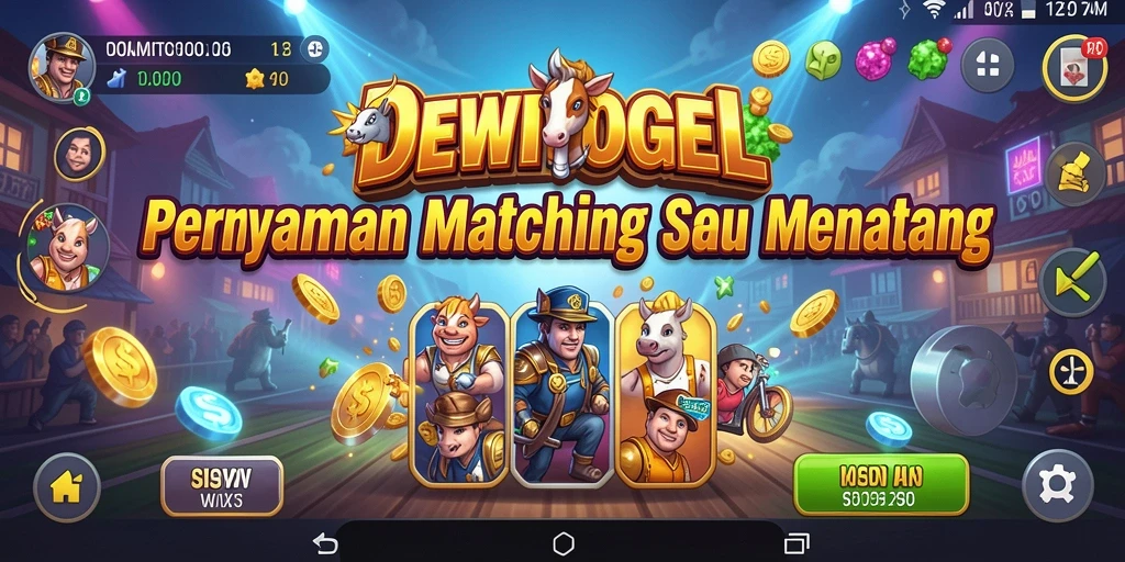 Tampilan gameplay seru DEWITOGEL di level Match-3.
