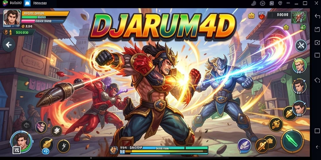 Tampilan seru pertarungan karakter DJARUM4D yang penuh aksi.