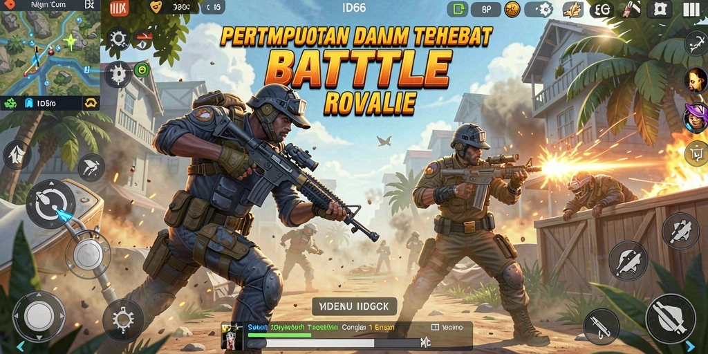 Gameplay menarik di <strong>ID66</strong> dengan aksi Battle Royale yang mendebarkan.