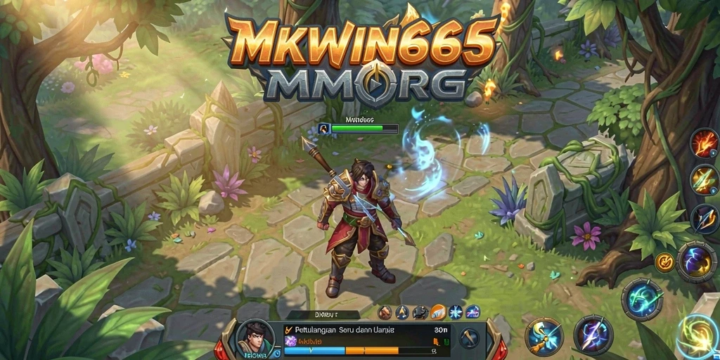 Menampilkan aksi seru dalam dunia MMORPG MKWIN666.