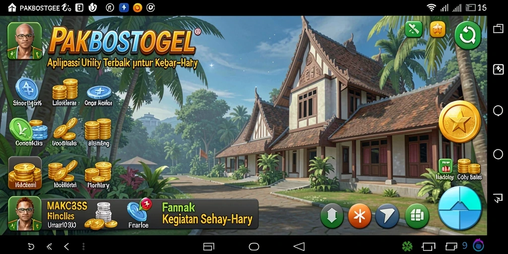 Tampilan utama PAKBOSTOGEL yang mudah digunakan.