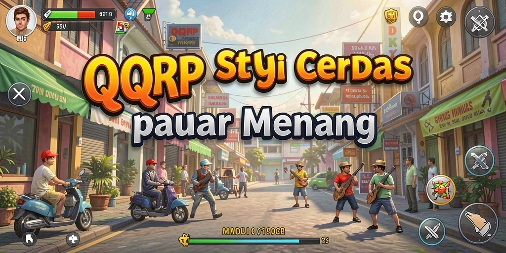 Tampilan gameplay strategis yang menarik dan menantang di QQRP.