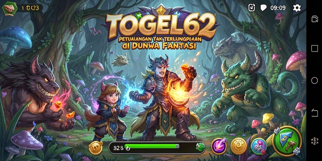 Tampilan gameplay menarik TOGEL62 dengan petualangan penuh warna.