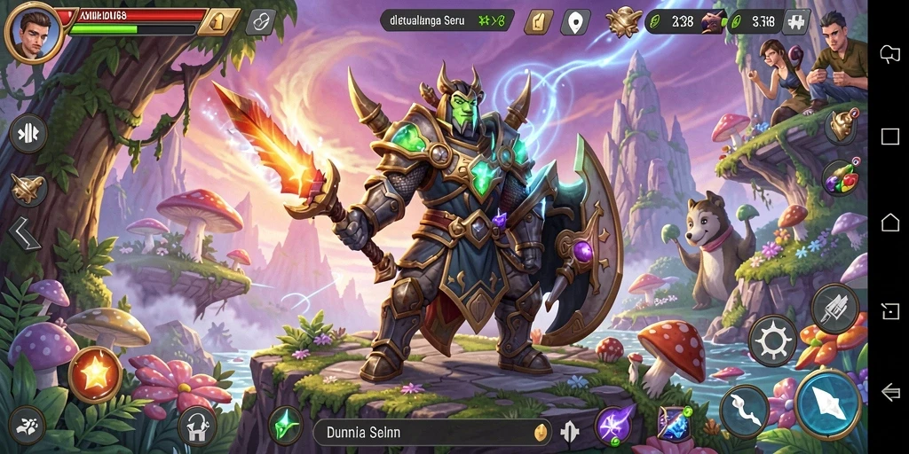 Tangkapan layar gameplay X168 menampilkan petualangan seru dalam dunia fantastis.