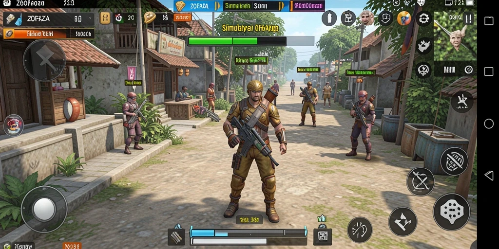 Tampilan gameplay ZOFAZA yang menawan dan interaktif.