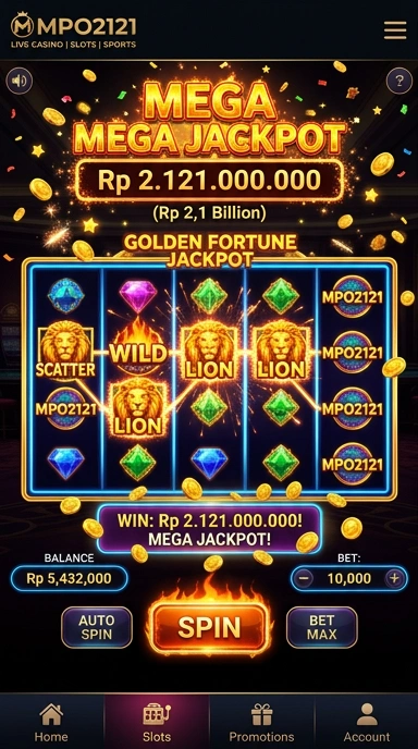 Screenshot aplikasi mpo2121 menunjukkan kategori yang beragam dan menarik.